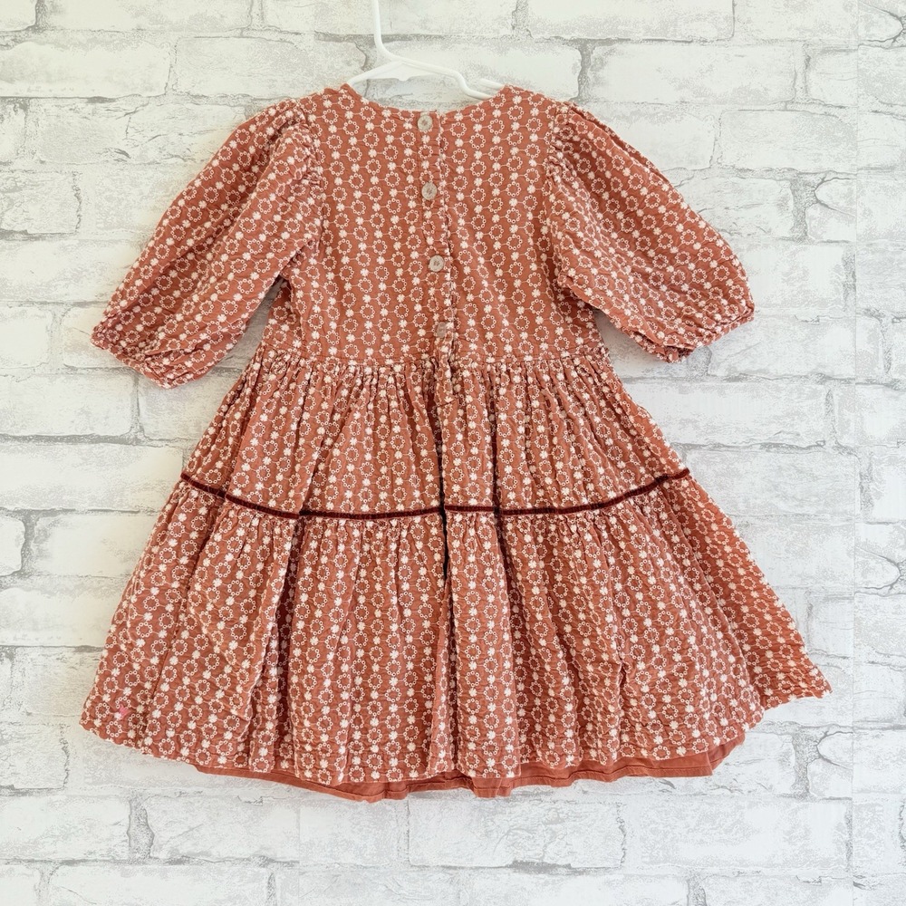 Pink chicken girls maribelle dress - orange daisy eyelet Size 8Y Prairie Cottage - Picture 5 of 8